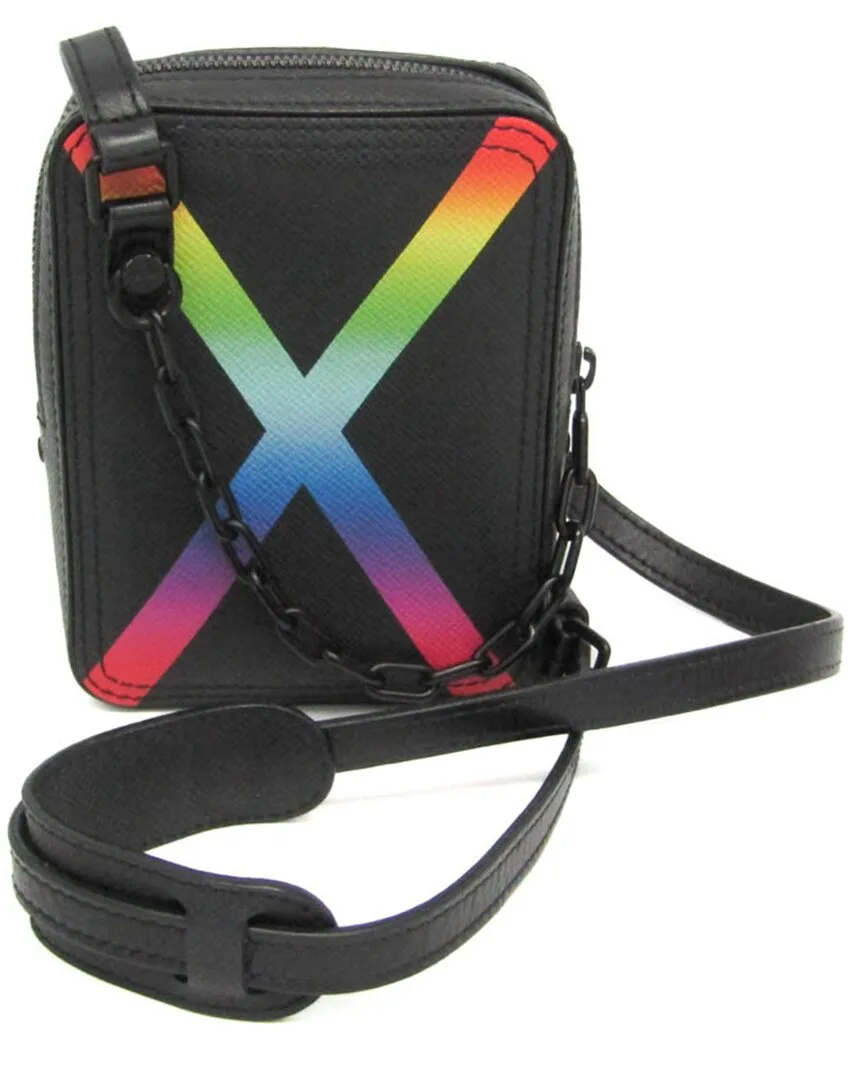 Black & Multicolor Taiga Leather Danube (authentic Pre-Loved) by Louis Vuitton