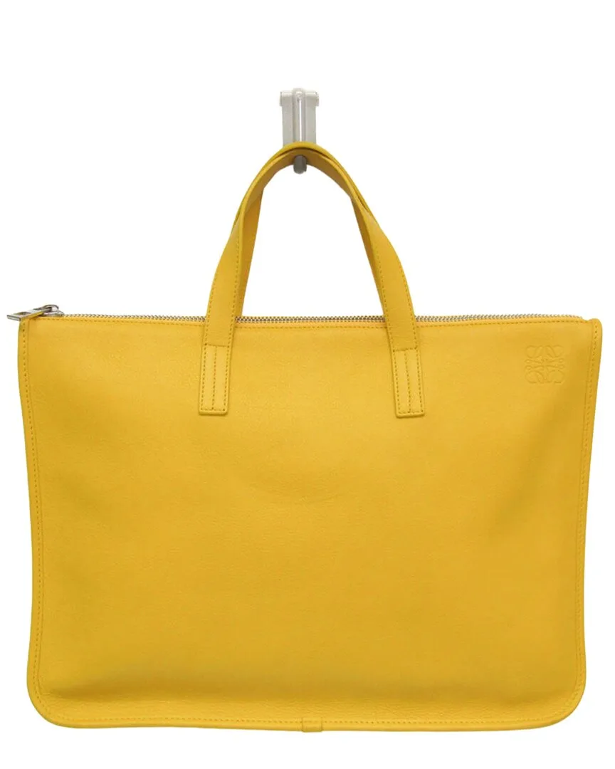 Yellow Leather Briefcase (authentic Pre-Loved) by LOEWE
