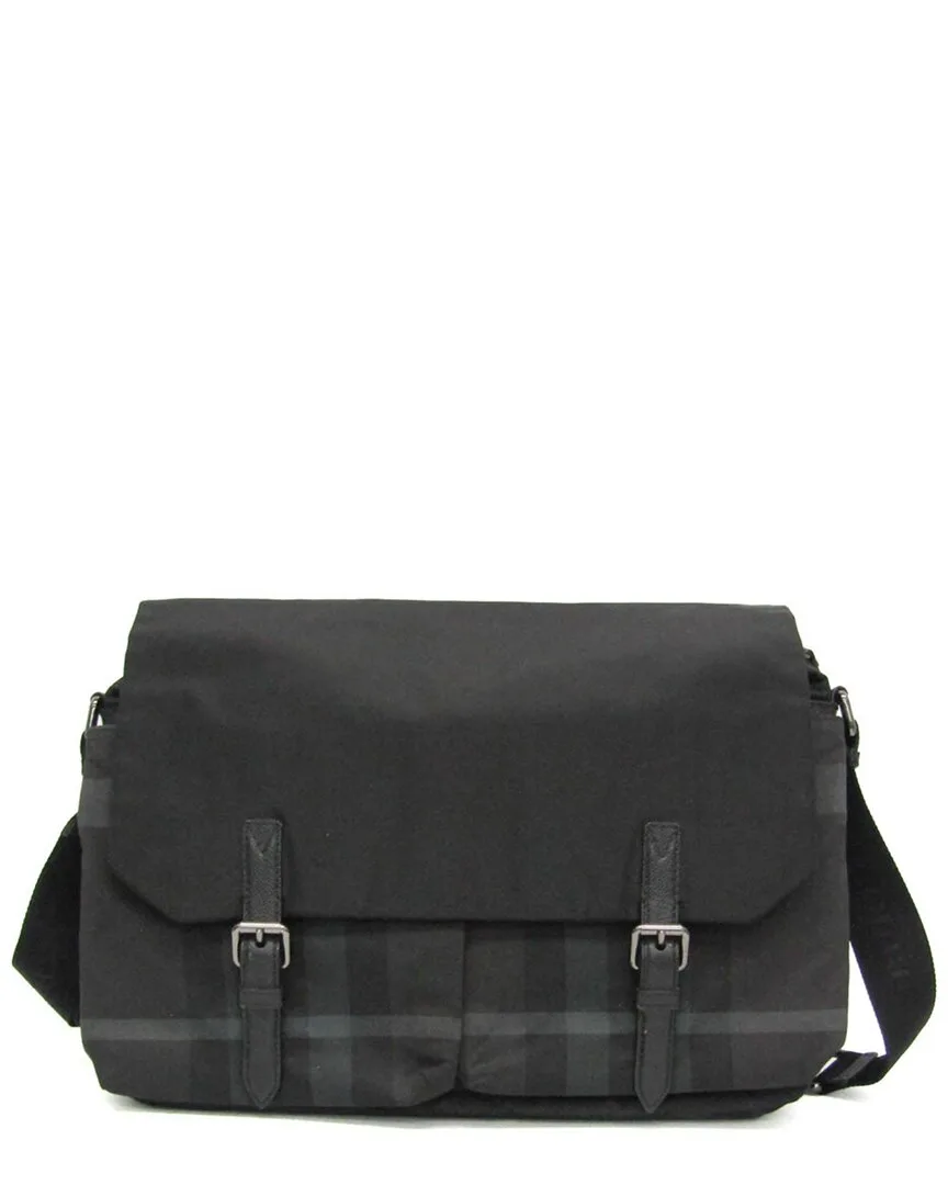Black Nylon Messenger Bag (authentic Pre-Loved) by Burberry