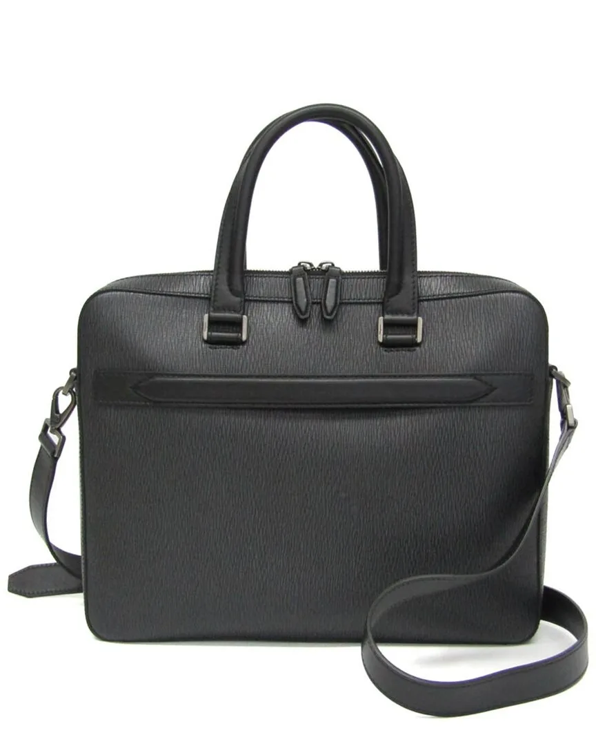 Black Leather Briefcase (authentic Pre-Loved) by Ferragamo