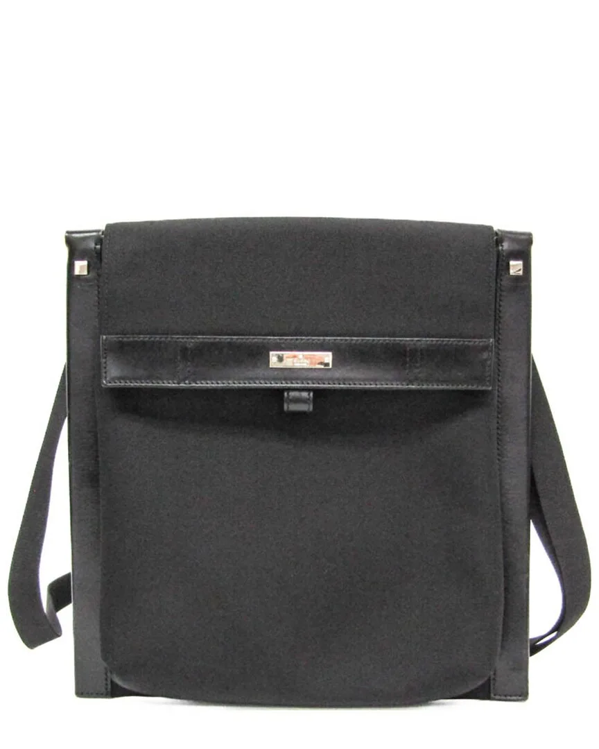 Black Nylon & Leather Shoulder Bag (authentic Pre-Loved) by Gucci