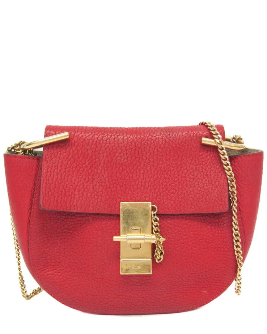 Red Leather Drew Shoulder Bag (authentic Pre-Loved) by Chloé