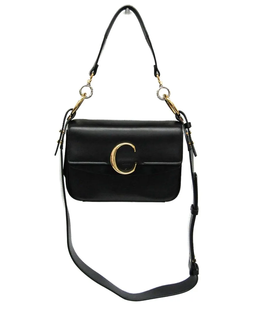 Black Leather Shoulder Bag (authentic Pre-Loved) by Chloé