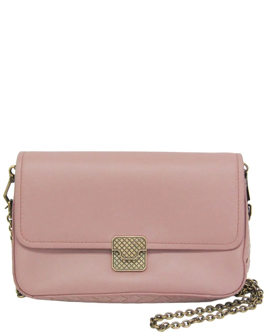 Smoke Pink Leather Shoulder Bag (authentic Pre-Loved) by Bottega Veneta