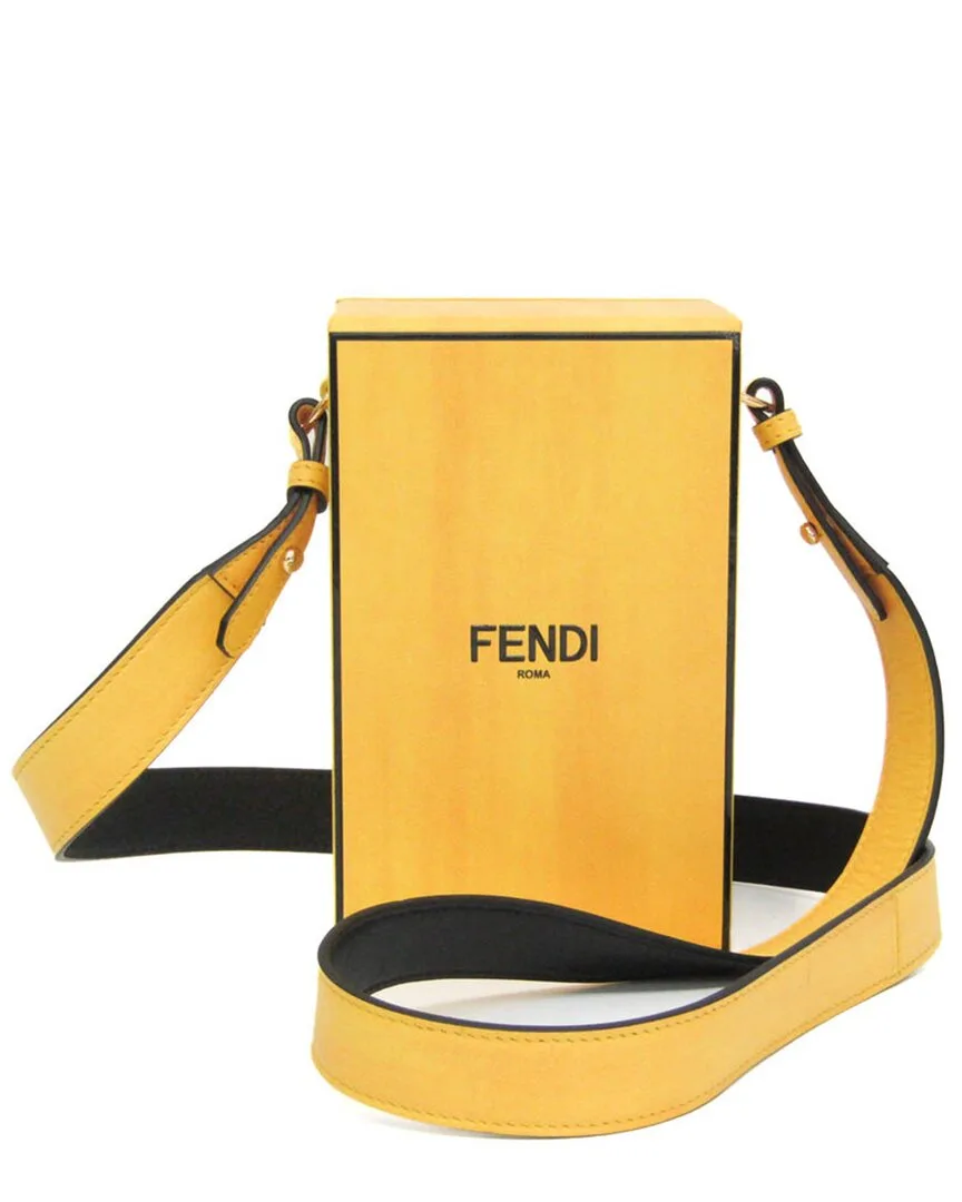 Yellow Leather Box Shoulder Bag (authentic Pre-Loved) by FENDI