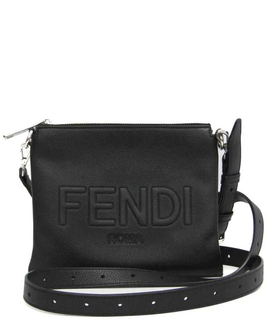 Black Leather Shoulder Bag (authentic Pre-Loved) by FENDI