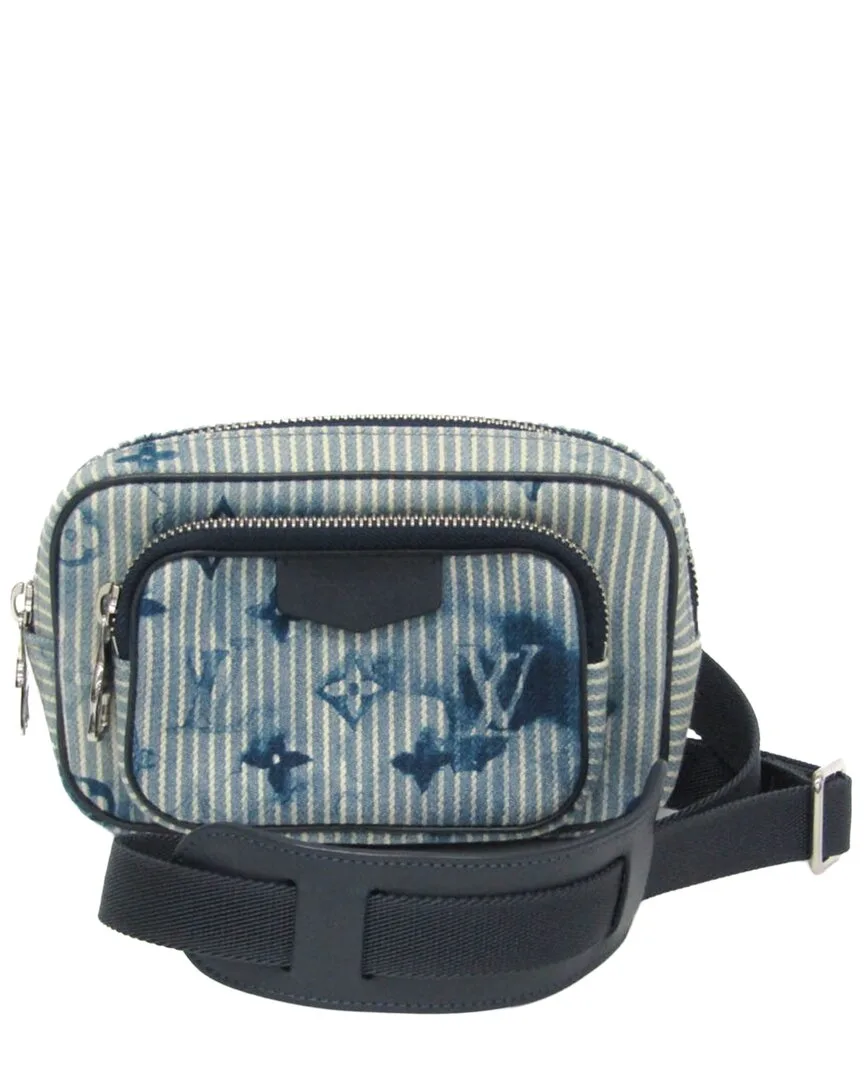 Blue & White Denim Shoulder Bag (authentic Pre-Loved) by Louis Vuitton