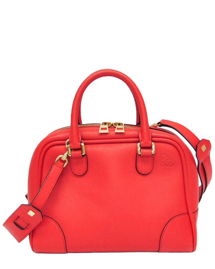 Red Leather Amazona Handbag (authentic Pre-Loved) by LOEWE