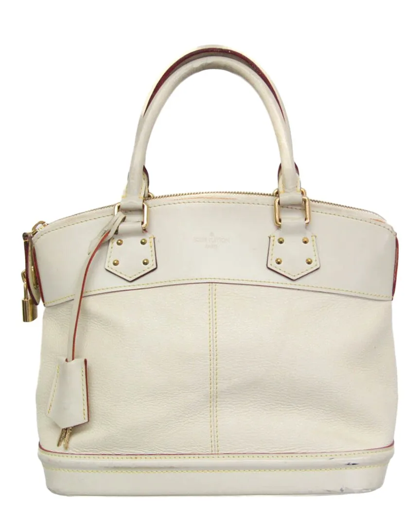 Blanc Suhali Leather Lockit Pm (authentic Pre-Loved) by Louis Vuitton