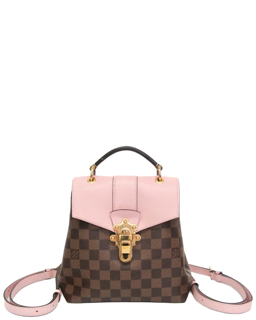 Brown & Rose Ballerine Damier Canvas & Leather Clapton Backpack (authentic Pre-Loved) by Louis Vuitton