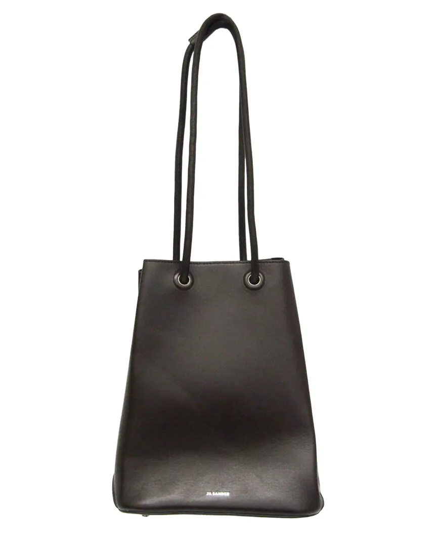 Dark Brown Leather Shoulder Bag (authentic Pre-Loved) by Jil Sander