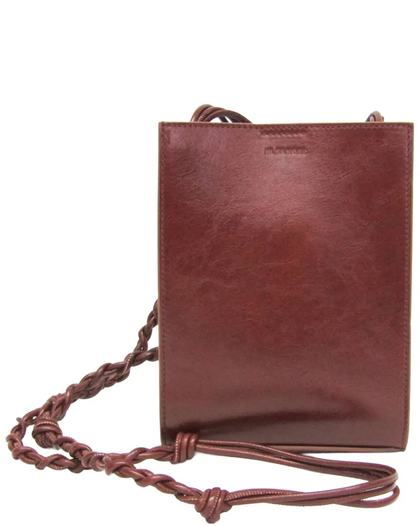 Brown Leather Tangle Sm Shoulder Bag (authentic Pre-Loved) by Jil Sander