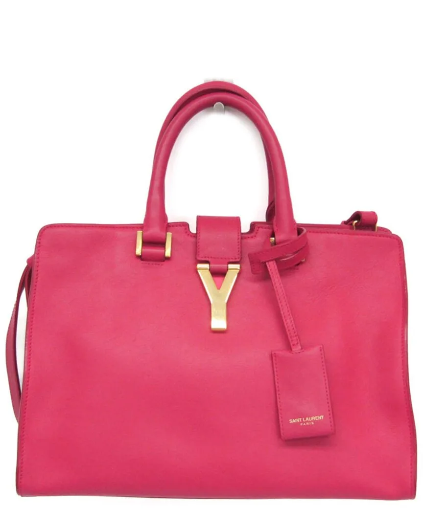Pink Leather Petit Bus Shoulder Bag (authentic Pre-Loved) by Saint Laurent