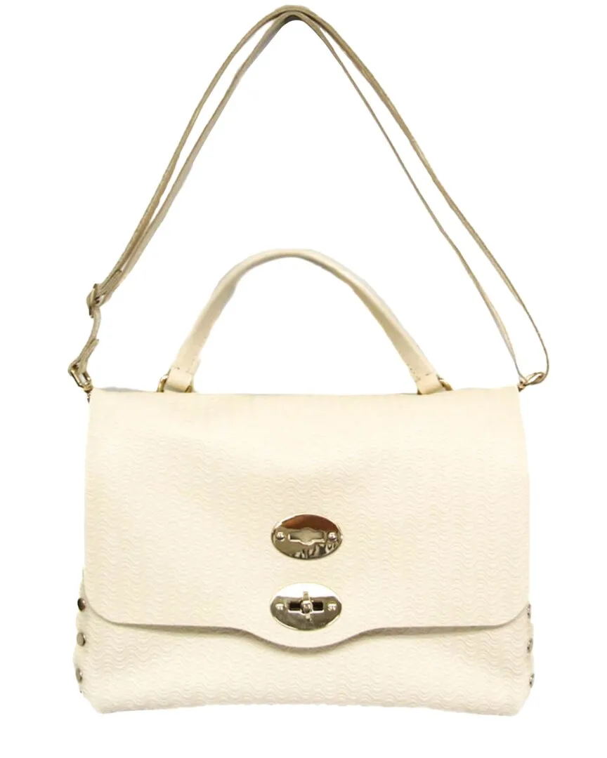 White Leather Postina S Shoulder Bag (authentic Pre-Loved) by Zanellato