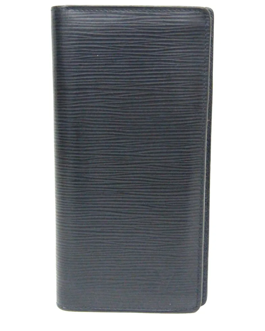 Navy Blue Epi Leather Brazza Wallet (authentic Pre-Loved)
