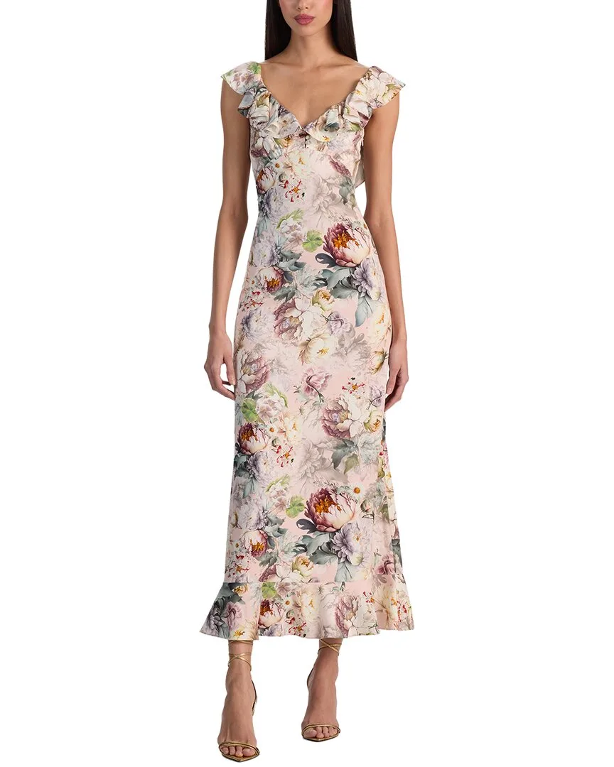 Gemma Ruffle Midi Dress by Alice + Olivia