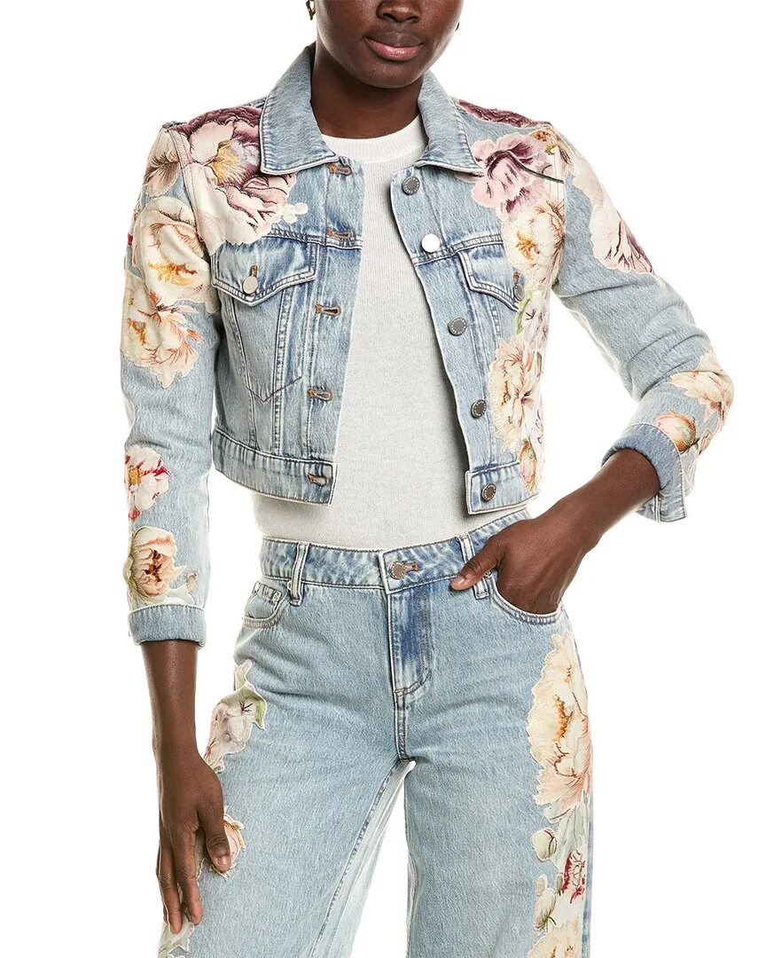 Chloe Boxy Cropped Jacket by Alice + Olivia