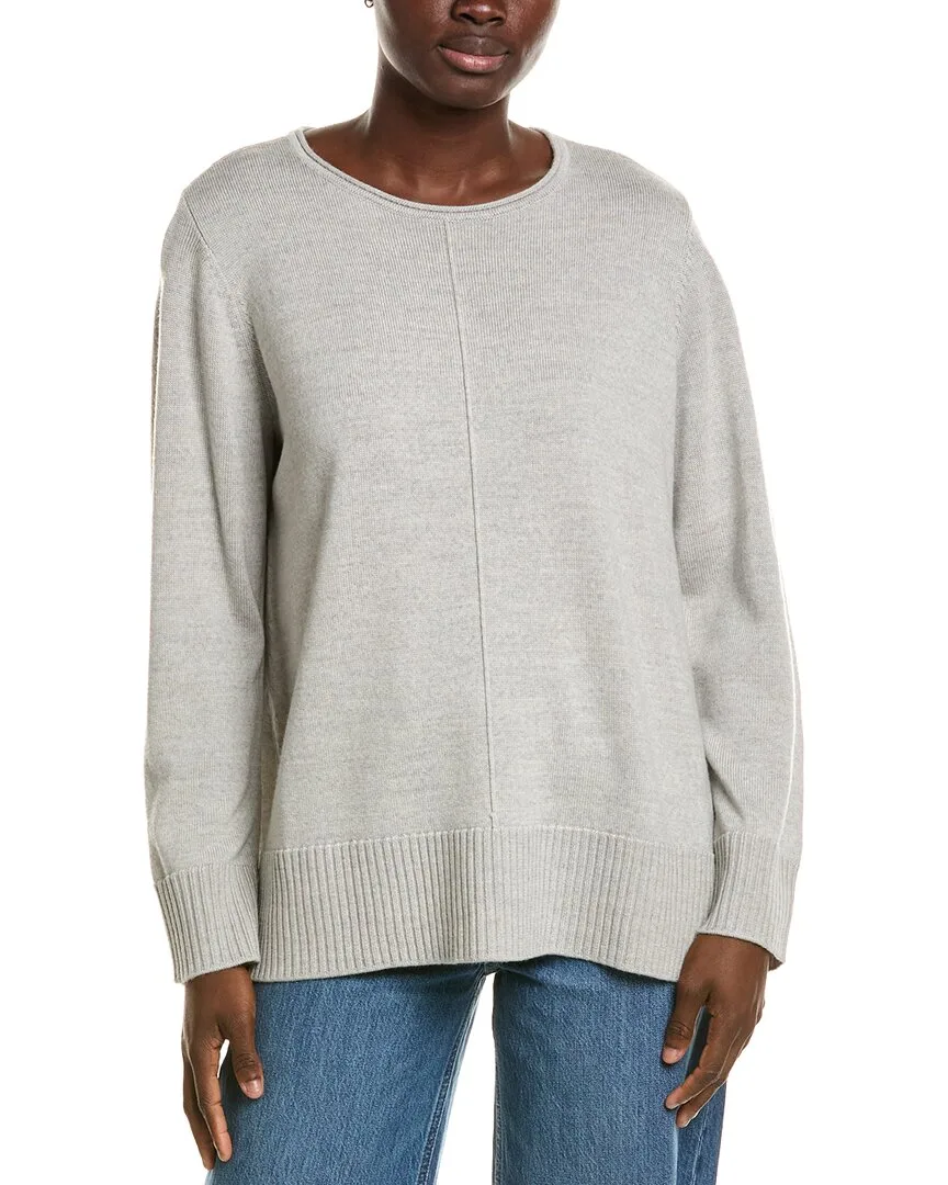 Crewneck Wool Sweater by Eileen Fisher