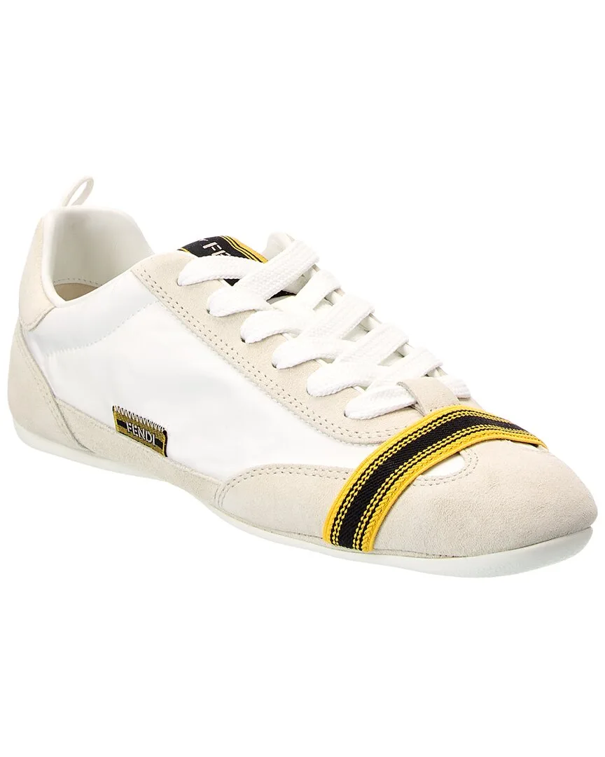 Wrap Nylon & Suede Sneaker by FENDI