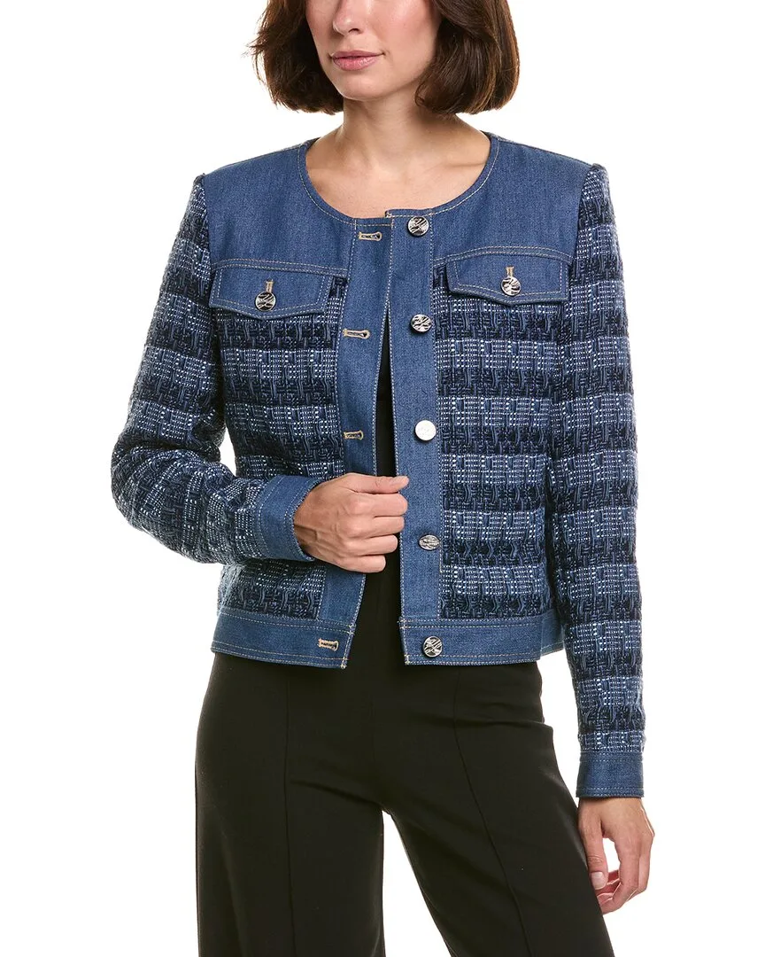 Tweed Varsity Jacket by Karl Lagerfeld