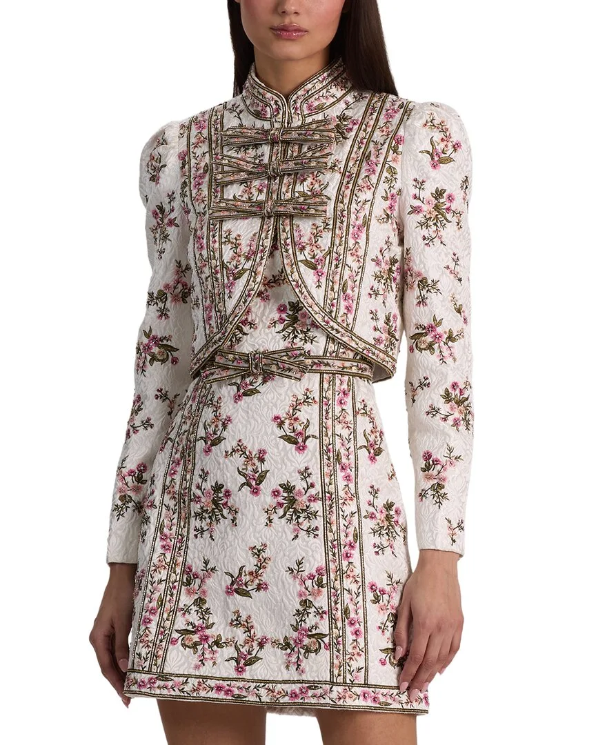 Ilaria Embell Cropped Jacket by Alice + Olivia