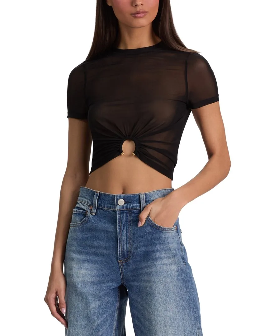 Courtney Ruched T-Shirt by Alice + Olivia
