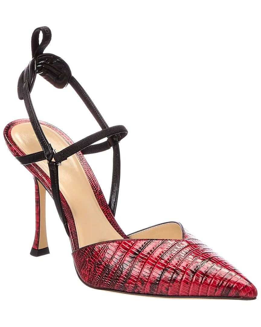 Very Colibri Lizard-Embossed Leather Slingback Pump by FENDI