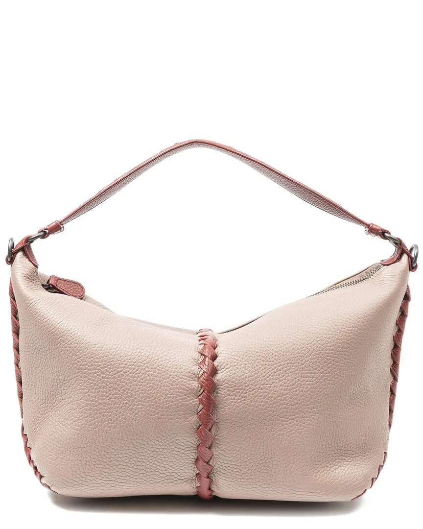 Pink & Red Grained Calfskin Leather Shoulder Zipped Hobo (authentic Pre-Loved) by Bottega Veneta