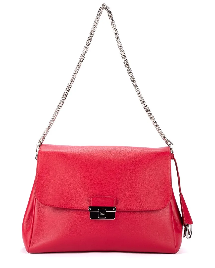 Fuchsia Calfskin Leather Diorling (authentic Pre-Loved) by Dior