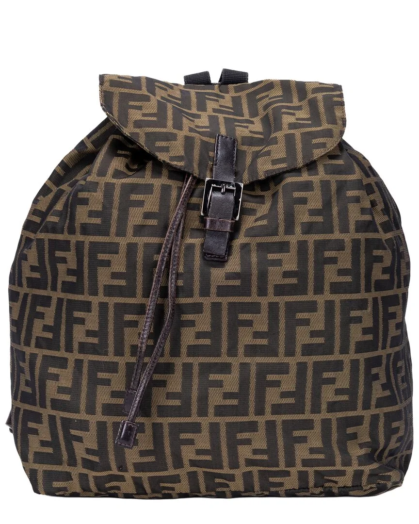 Brown Zucca Canvas Zucca Pattern Backpack (authentic Pre-Loved) by FENDI