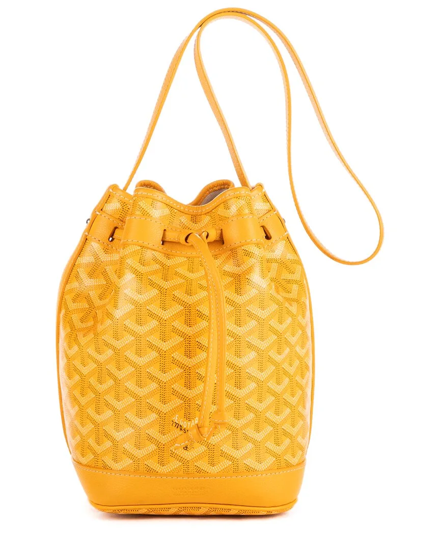 Yellow Goyardine Coated Canvas Petit Flot Bucket Bag (authentic Pre-Loved) by Goyard