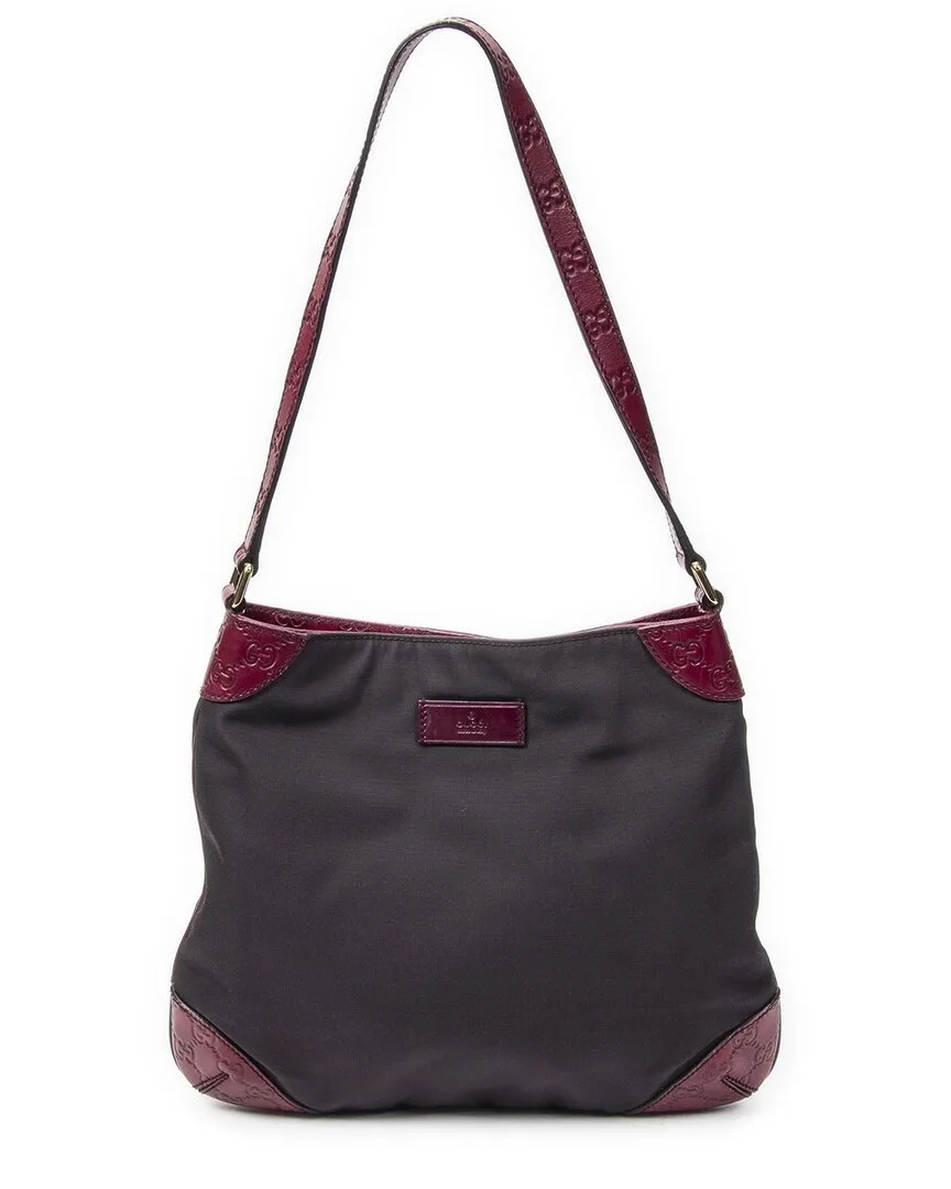 Purple Canvas Shoulder Hobo (authentic Pre-Loved) by Gucci