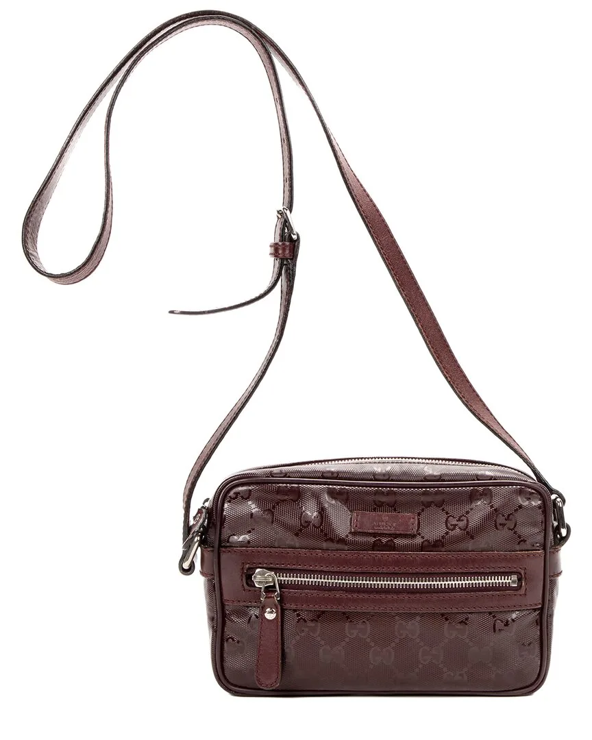 Dark Brown Guccissima Imprint Coated Canvas Cliff Sling Bag (authentic Pre-Loved) by Gucci