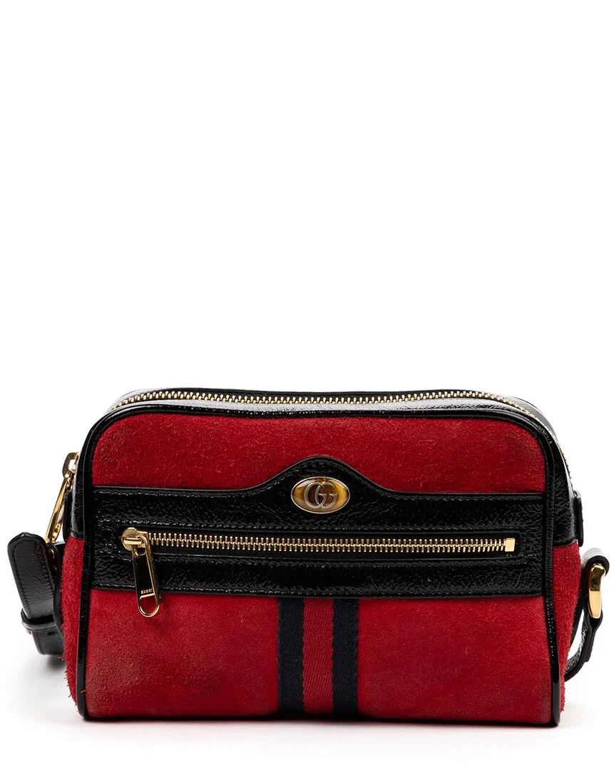 Red Suede Leather Ophidia (authentic Pre-Loved) by Gucci