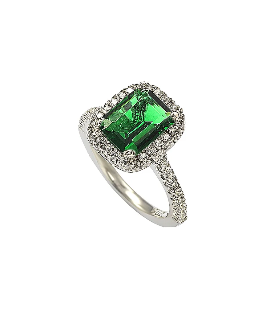 Silver Cz Halo Ring by Suzy Levian Cz Jewelry