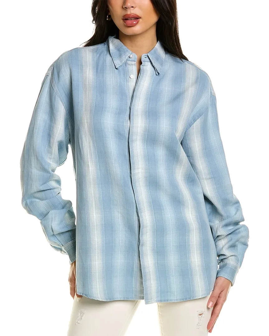Sierra Oversize Linen-Blend Shirt by RTA