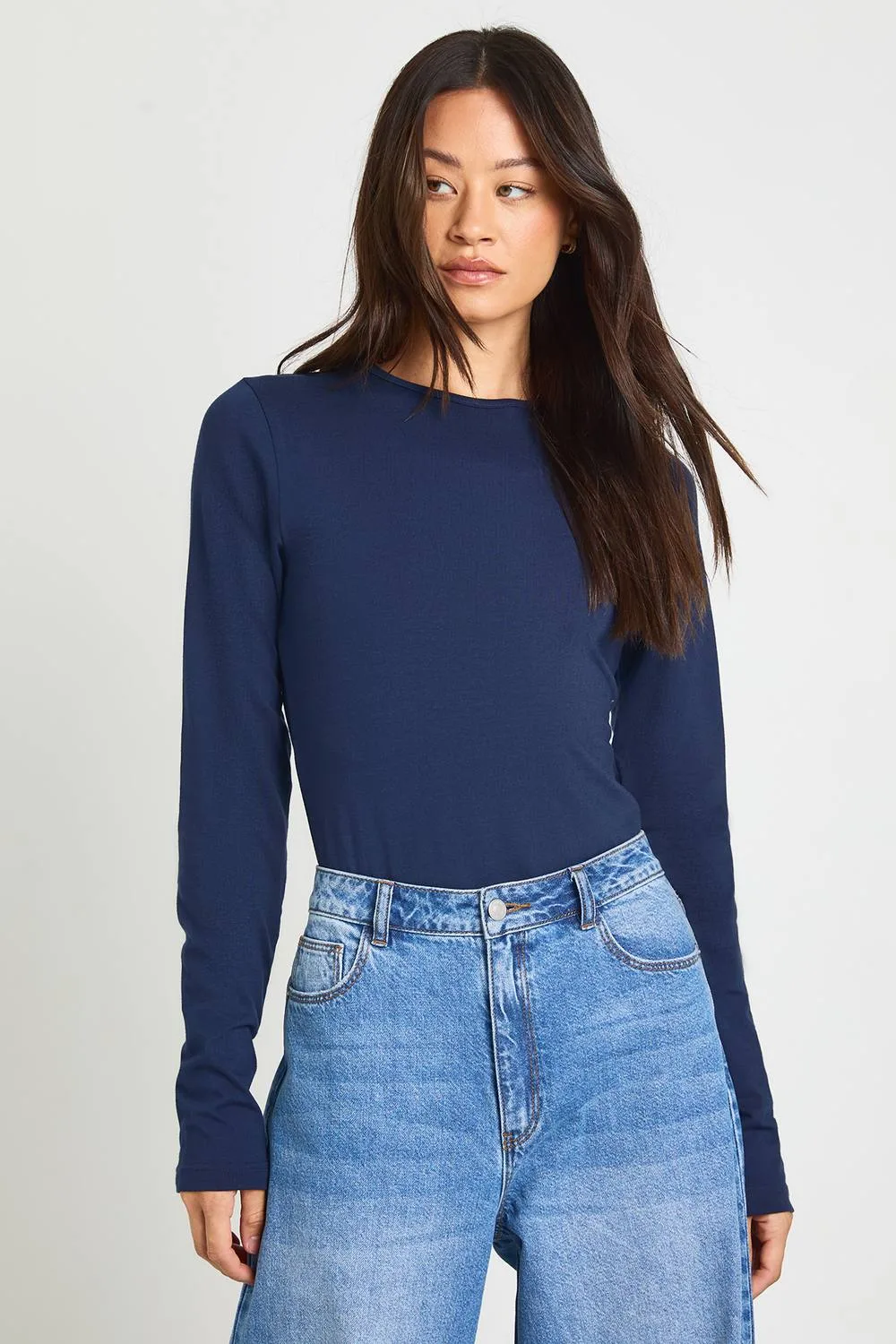 Tall Basic Long Sleeve Crew Neck Bodysuit