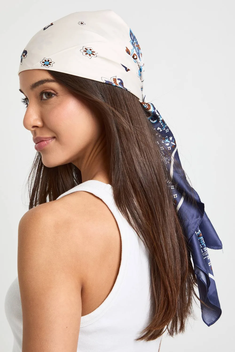 Oversized Satin Headscarf by boohoo