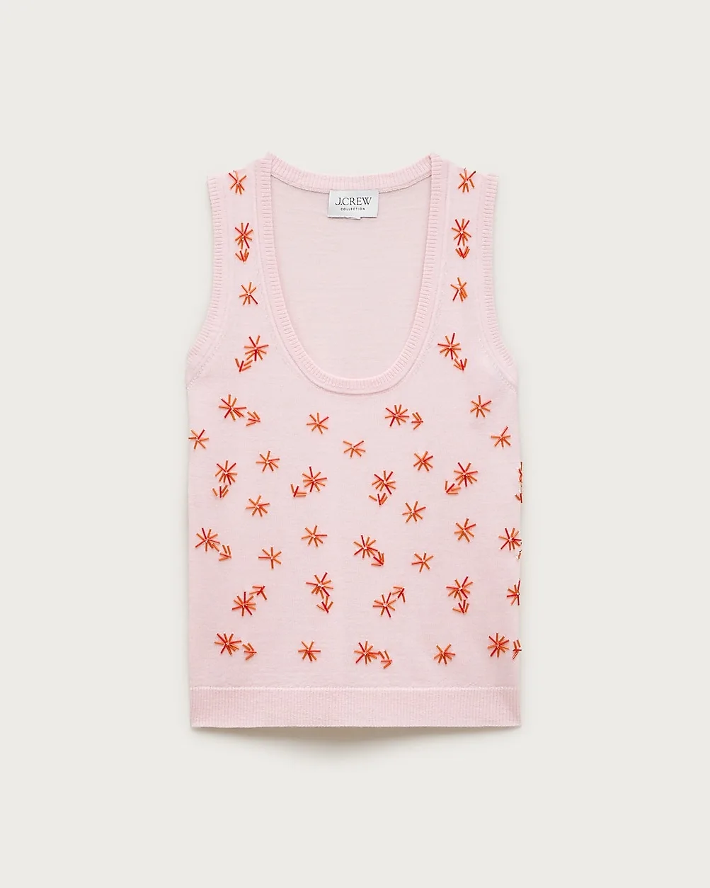 Scoopneck Shell in Merino Wool with Embellishments by J.Crew