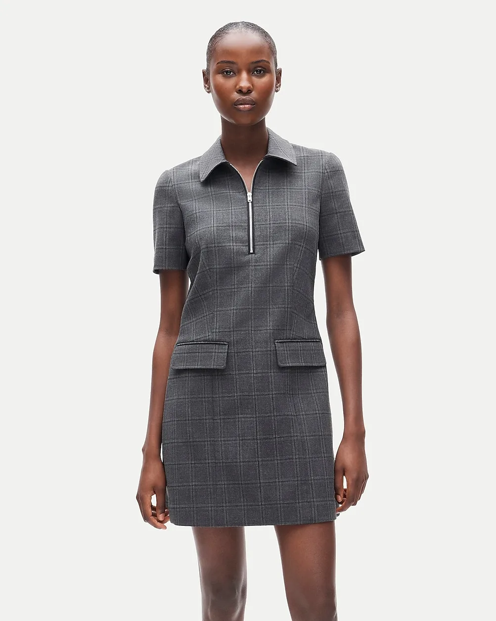 Parc Dress in Plaid Four-Season Stretch by J.Crew