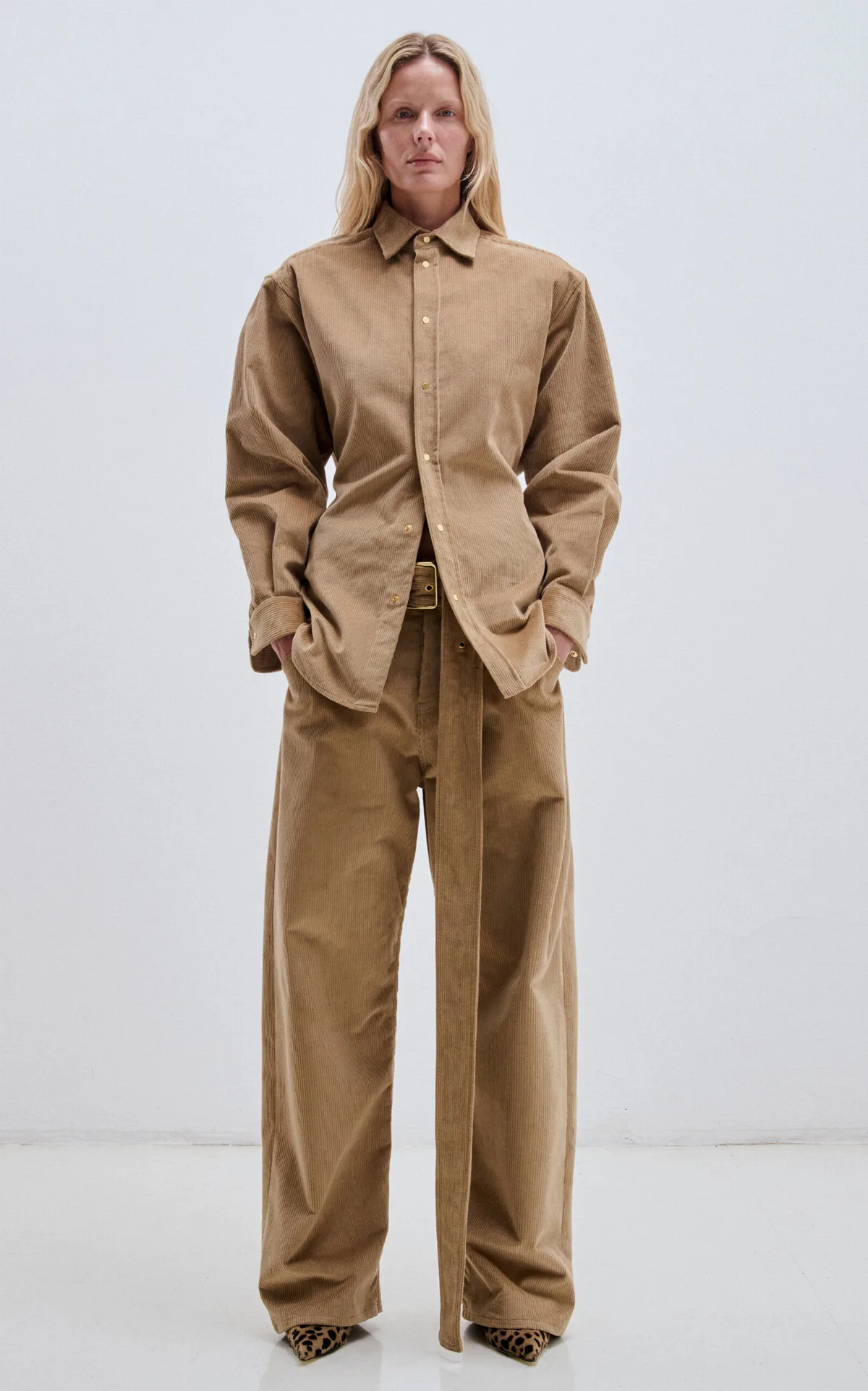 Anne Cotton-Blend Corduroy Tailored Shirt by DARKPARK