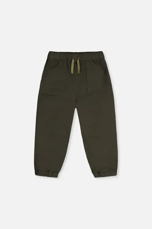 Stretch Canvas Jogger Pants with Patch Pockets by Deux par Deux