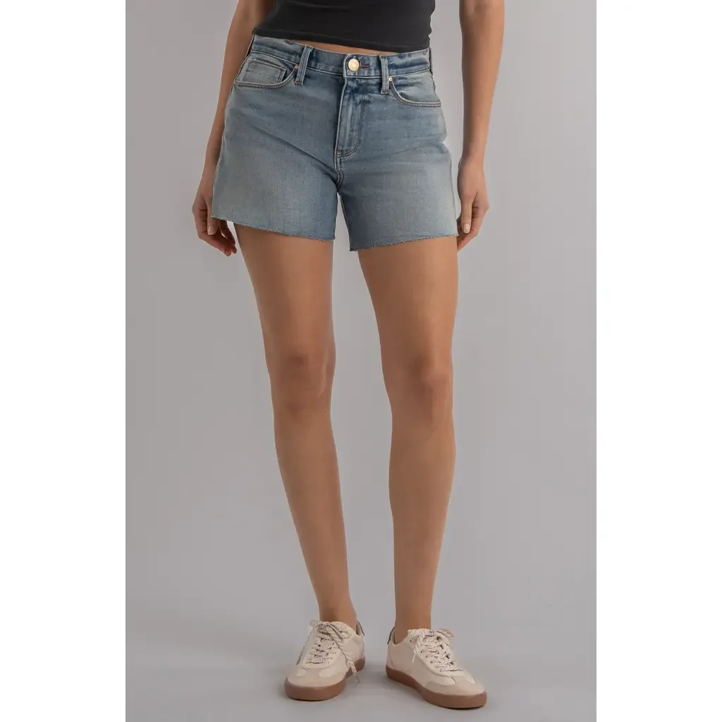 Jenny Raw Hem High Waist Denim Shorts by KUT from the Kloth