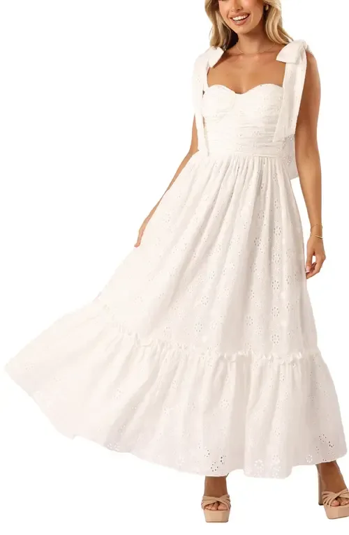 Fiora Eyelet Embroidery Maxi Dress by Petal & Pup
