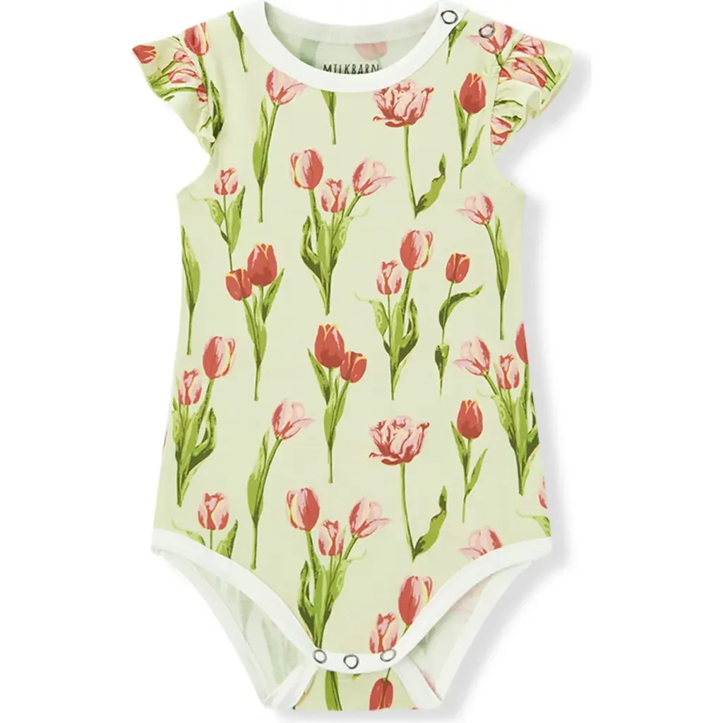 Luxe Stretch Ruffle One Piece by MILKBARN