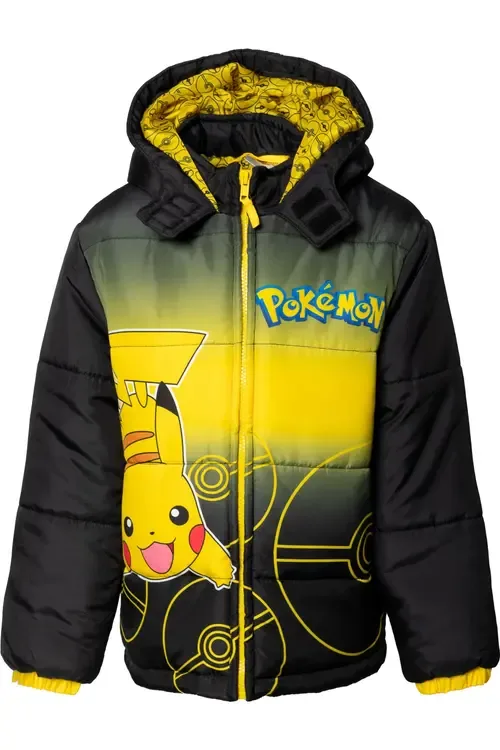 Hooded Puffer Coat by POKEMON