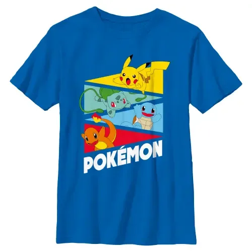 Colorful Starters Banners Short Sleeve Graphic T-Shirt by POKEMON