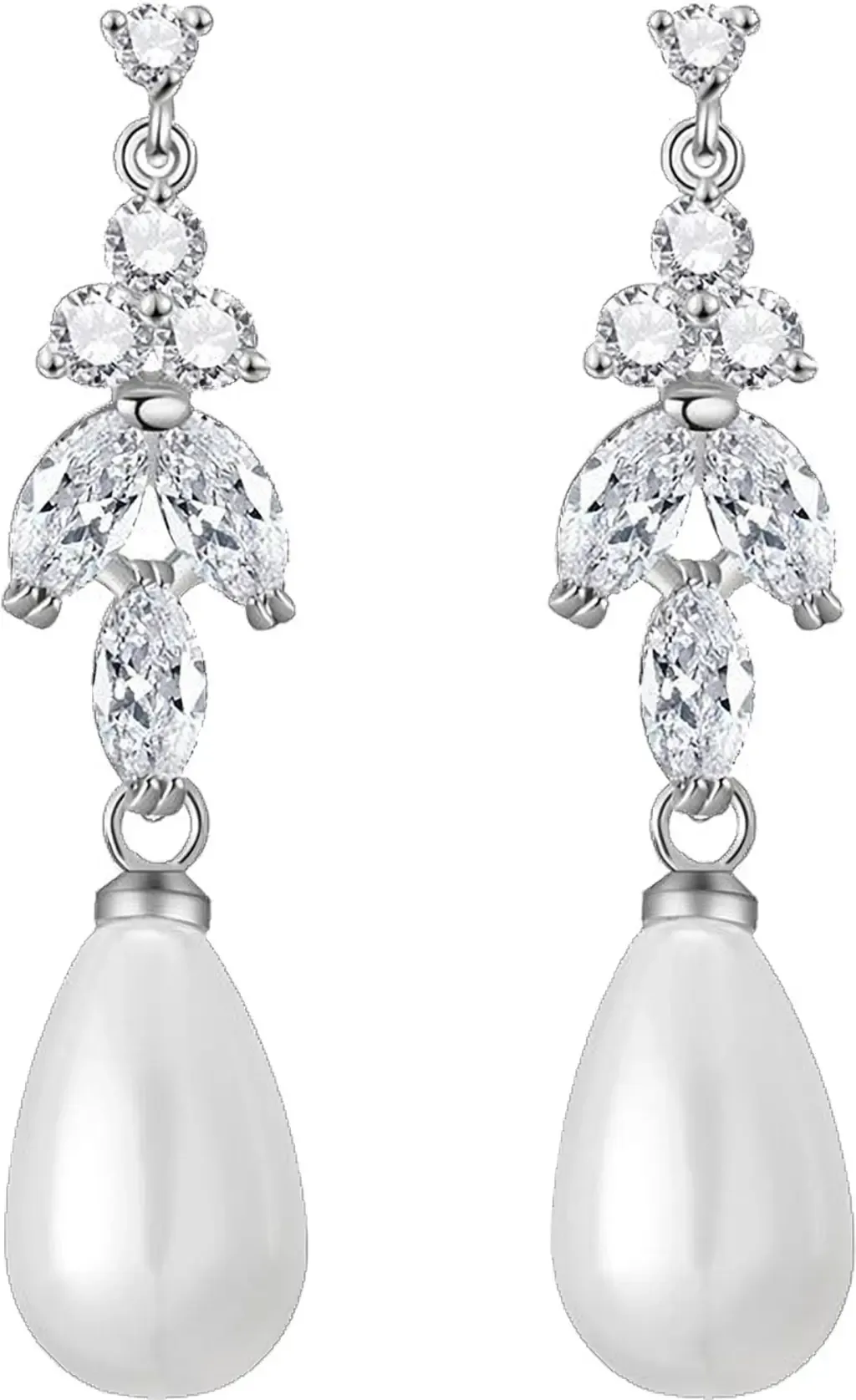 Leo Pearl and Crystal Drop Earrings by Untamed Petals
