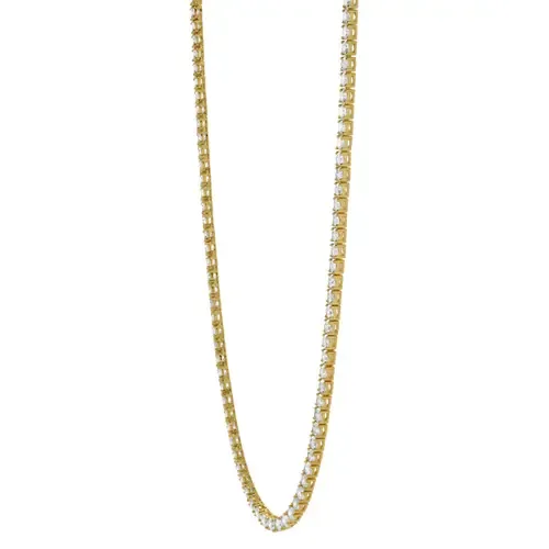 Ori 10K Gold Lab Grown Diamond Tennis Chain - 3.2mm by LuvMyJewelry