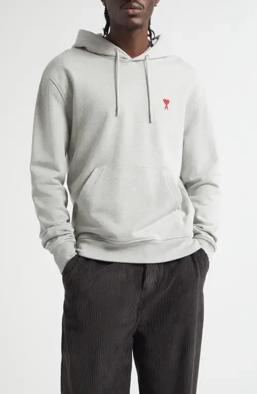 Embroidered Ami De Coeur Cotton Hoodie by AMI PARIS